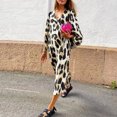 thumbnail image 3 of Femmes Robe Décontractée Femmes Robes Mode Plage Décontractée Mode Robe Manches TemperaWomental Style en Vrac Femmes Moyennes Adulte Femmes Vêtements Féminins Taille de Café XL, 3 of 7