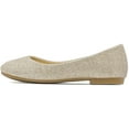 thumbnail image 6 of BURUDANI Kids Girls Princess Flat Shoes Dress Shoes Slip On Wedding Shoes New-Muy Gold/Glitter Size 4, 6 of 6