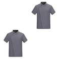 thumbnail image 3 of Naiovety Chef Clothing Abrigo de manga corta con bolsillos delanteros Trajes para restaurante Grill Gris SG 2Conjunto, 3 of 6