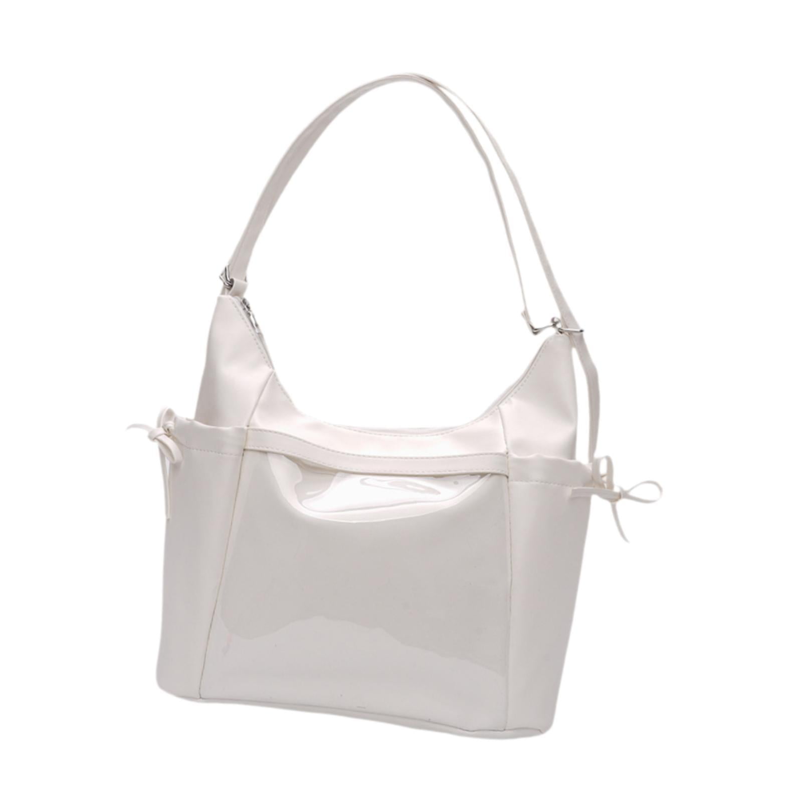 Abbraccia Ita Bag Uniform Bag DIY Multipurpose Transparent Purse Handbag Backpack for Gifts Anime Dolls Display Party Shopping Students White