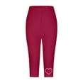 thumbnail image 4 of Women's High Waist Summer Casual Stretch Capri Pants With Rhinestone Design For Daily Wear Comfortable And Stylish, 4 of 4