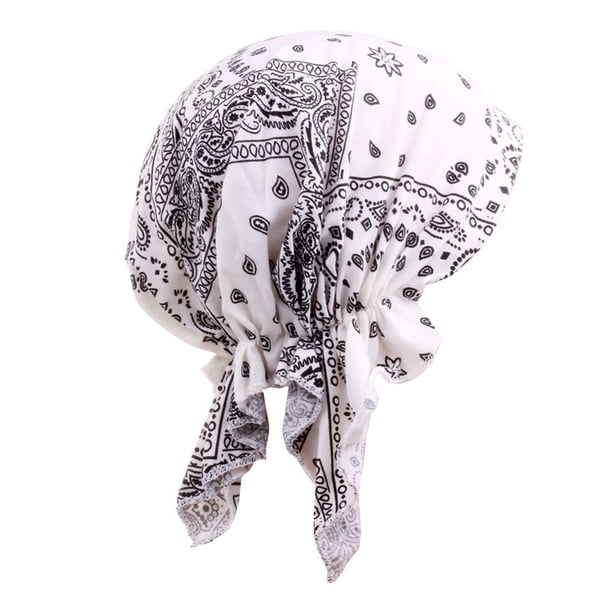 Qarigey Sombreros de turbante de algodón para mujer, diadema transpirable agradable a la piel, tocado exquisito, tocado y ligero, pañuelo para la Sombreros Tipo 2 Qarigey AP012506-02