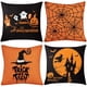 thumbnail image 1 of Decoración para Halloween Juego de almohadas de Halloween de 17,7x17,7 pulgadas, funda de almohada de Halloween de Material de lino de la serie Ghost Cushaw Head (sin núcleo de alm(Buy 2 save 10%), 1 of 6