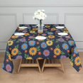 thumbnail image 3 of Pioneer Flower Floral Print Pattern Square Tablecloth, Waterproof Wipeable Spillproof Washable Table Cover for Home Kitchen Party Decor, 42"x42", 3 of 6