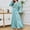 006 Light Blue, variant on Women's Elegant Satin Rhinestone Printed Maxi Dress Long Sleeve Crew Neck Long Dress with Belt Fashion Casual Dresses