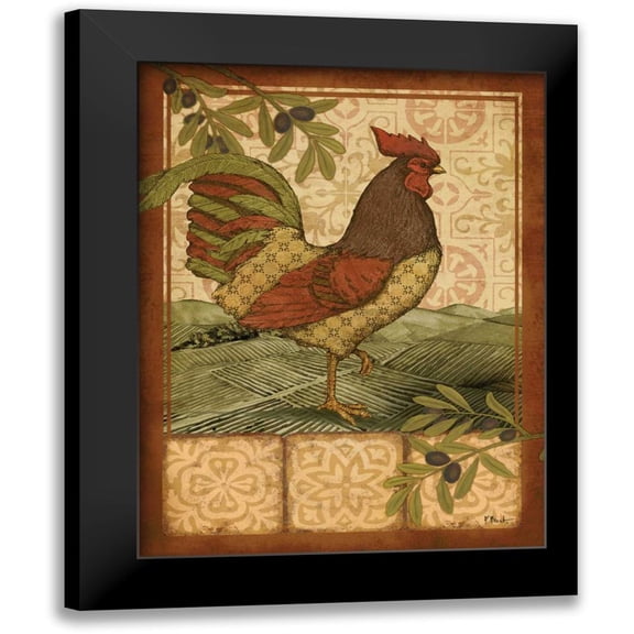 Brent, Paul 12x14 Black Modern Framed Museum Art Print Titled - Tuscan Rooster II