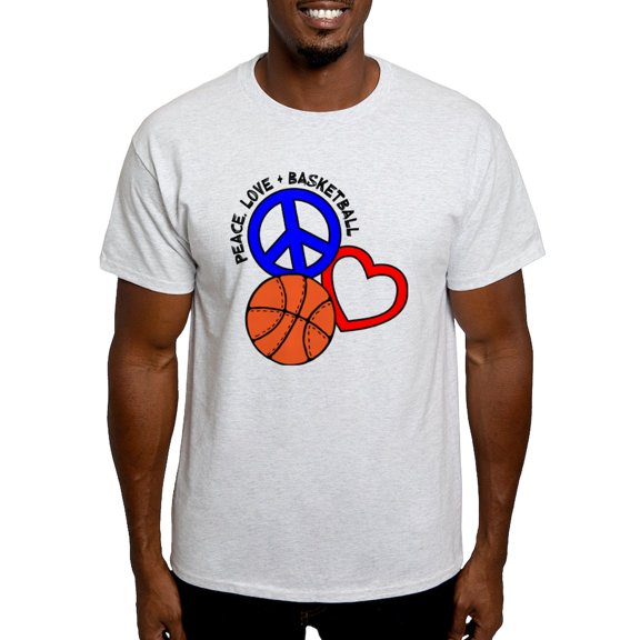 CafePress - PEACE, LOVE, B BALL Light T Shirt - Men's Classic Graphic T-Shirt