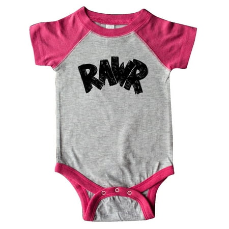 

Inktastic Rawr Distressed Text in Black Gift Baby Boy or Baby Girl Bodysuit