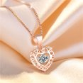 thumbnail image 2 of Guodhu Heart Necklace for Women, Gift for Christmas, Moissanite Necklace Simulated Diamond Necklace with Box Chain, Love Gifts for Birthday Valentine's Day, 2 of 3