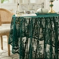 thumbnail image 6 of Hxlamzoo Dark Green Lace Hollow Round Tablecloth Tablecloth Hollow Tablecloth Display Decoration Holiday Gift Mother's Day Gift, 6 of 6