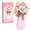 Pink, variant on WAAYEE Flower Building Blocks Set with Vase, Artificial Bouquet Kit Creative Gift for Mom, Mother’s Day Birthday Anniversary Present for Women Girls