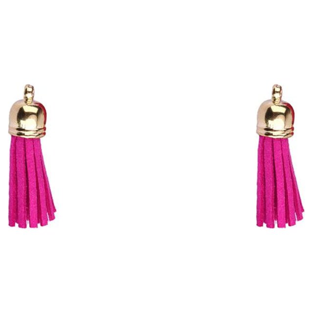 Monstrate 10 piezas de dijes de llavero, accesorio de adorno de flecos único, accesorios para hacer joyas, borla de ante pequeña para Type2 NO2