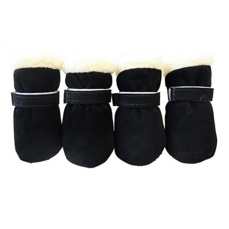 4Pcs Winter Pet Dog Shoes Anti-Slip Snow Boots Thick Warm Cat Puppy Shoes Socks Boots For Chihuahua Yorkshire
