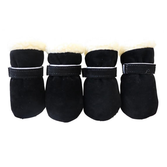 4 PCS Dog Shoes Warm Boots Winter Waterproof Skidproof Puppy Paw Protectors Booties for Snow/Ice Pavement