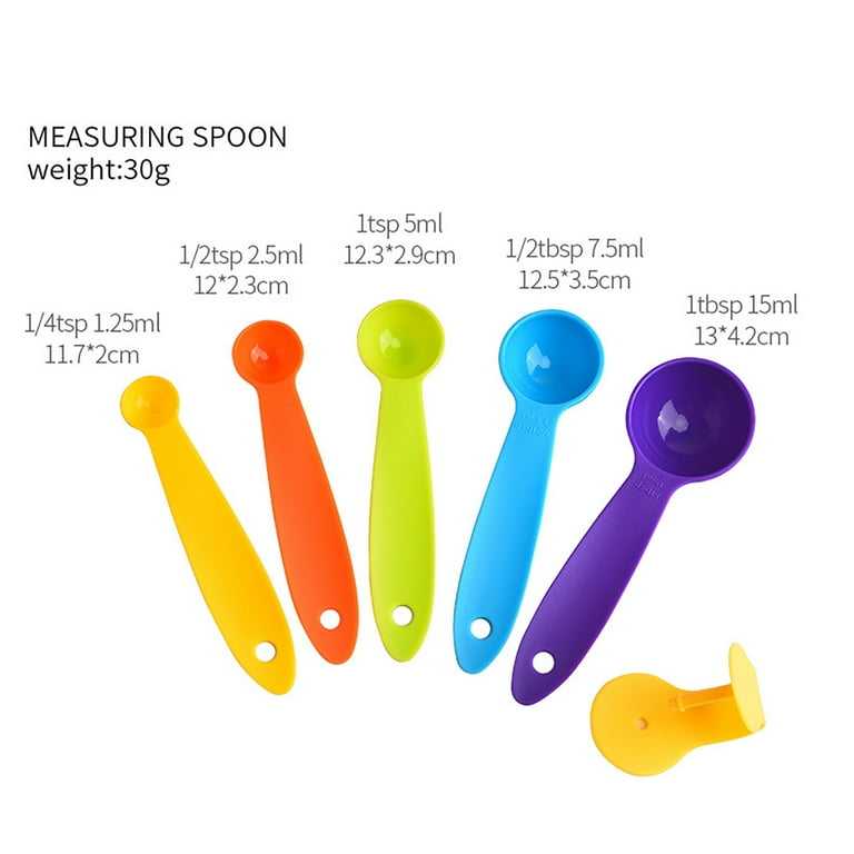 Rainbow Measuring Cup 5 Piece Set Gram Weighing Spoon Scale Measuring Coffee Roasting Tool Spoon, Other