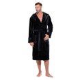 thumbnail image 3 of Plush Robes For Men, Soft Fuzzy Hooded Mens Bathrobes , Long Comfy Robe For Men, 3 of 5