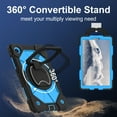 thumbnail image 5 of Shockproof Case for Lenovo Tab K9/ Tab One 8.7" 2025, Shockproof Rugged Shoulder Strap Rotating Kickstand Kids Friendly S Pen Holder Case Cover for Lenovo Tab K9/ Tab One 8.7", Black+Skyblue, 5 of 7