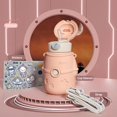 thumbnail image 1 of 500ml Astronaut Thermal Mug Stainless Steel Insulation Cup Leak Proof Big Belly Bottle With Shoulder Strap Anti-Splash Straw Mug, 1 of 6