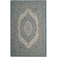thumbnail image 2 of SAFAVIEH Courtyard Avi Traditional Indoor/Outdoor Area Rug, 9' x 12', Light Grey/Blue, 2 of 7