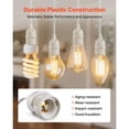 thumbnail image 3 of KFFKFF Plug-in Pendant Light Cord Kit, 16ft Extension Cords, 2-Pack E26 Lamp Socket Replacement, Durable and Reliable, Simple Installation, Hanging Light Kit with On/Off Switch and Socket Rings, 3 of 9