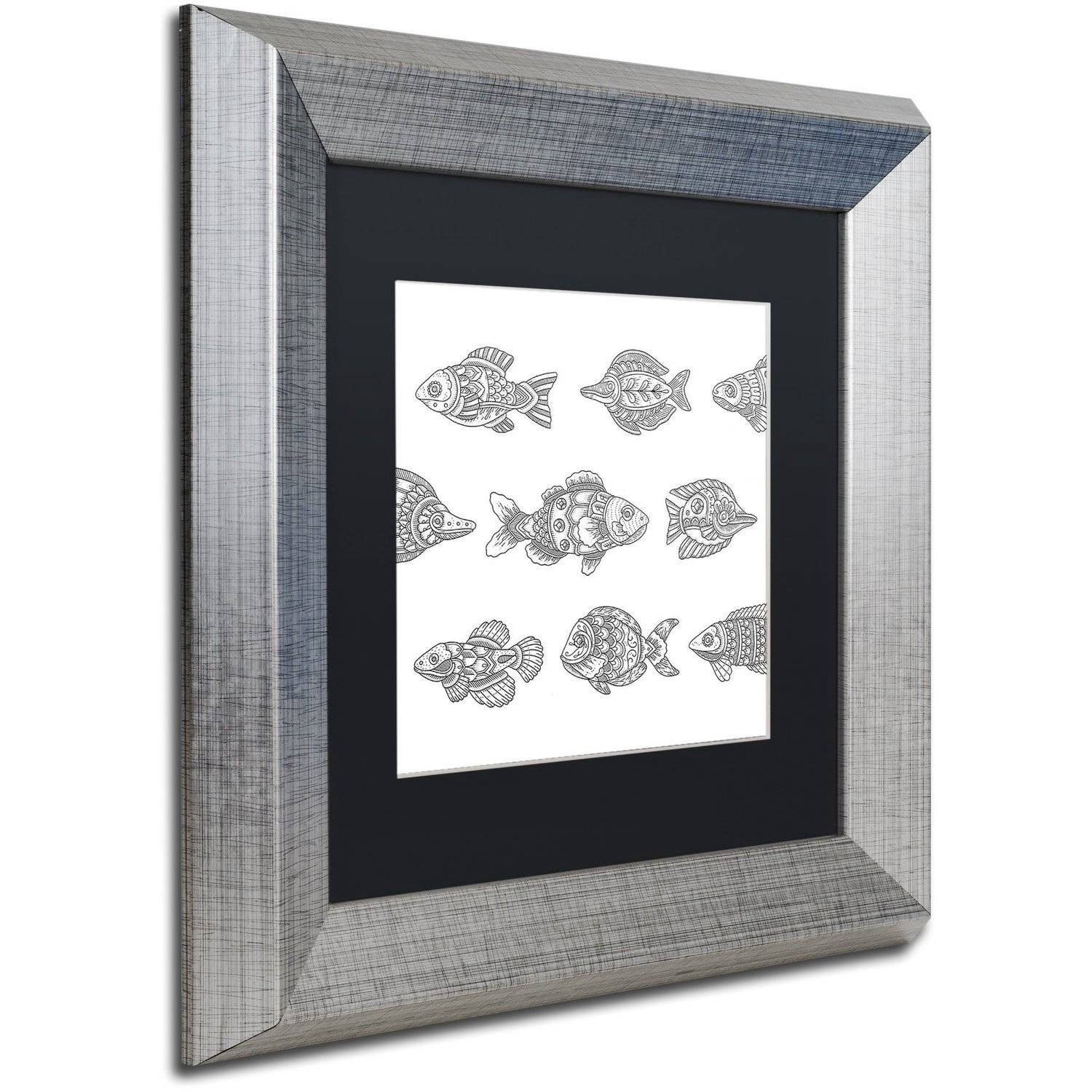 Trademark Fine Art "Spirit Animals 1" Canvas Art by Filippo Cardu, Black Matte, Silver Frame