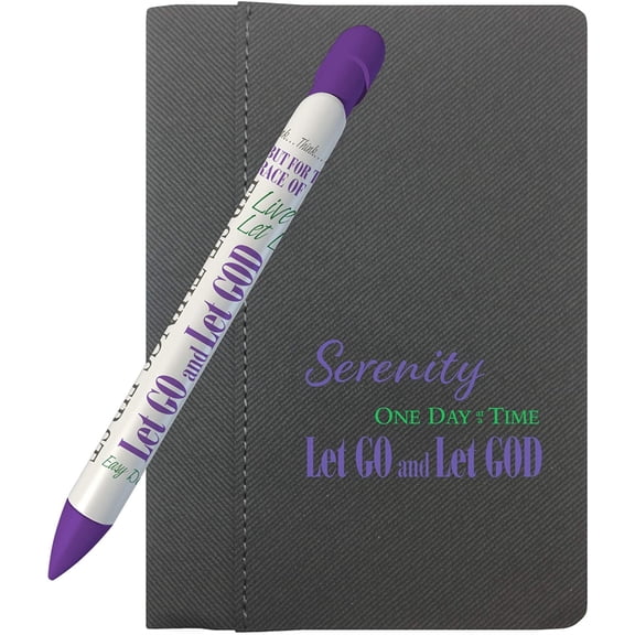 Greeting Pen Serenity Prayer Gift Set with 4" x 6" Notebook and 1 Rotating Message Pen (321)