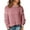 Pink, variant on Breezora Women's Crew Neck Pullover Sweater Trendy Lightweight Knit Top Cozy Casual Long Sleeve L Size Beige