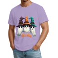 thumbnail image 4 of Mens Halloween Costume Halloween T Shirts Round Neck Short Sleeve Funny Graphic Ghost Print Halloween Blouse Tops, 4 of 5