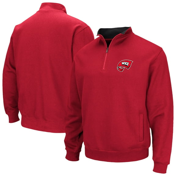 Men's Colosseum Red Western Kentucky Hilltoppers Tortugas Logo Quarter-Zip Jacket