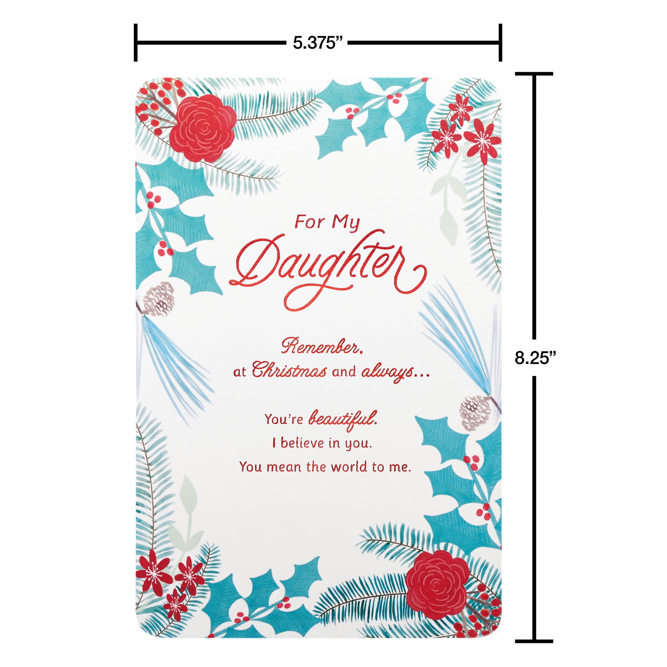 American Greetings Christmas Card for Daughter (I Love You Always)