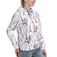 thumbnail image 6 of Lsque Lavender Flowers Pattern Casual Women's Hoodie,Hooded Sweatshirt with Kangaroo Pocket,Pullover Hoodie with Eye-catching Drawstrings-Large, 6 of 7