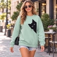 thumbnail image 4 of MOUSYA Cat Sweatshirt Women Funny Black Cat Graphic Sweater Casual Cat Crewneck Holiday Long Sleeve Hoodie Pullover Top, 4 of 8