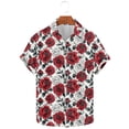 thumbnail image 1 of Styesk T-Shirts pour Homme Chemise à Col à Manches Courtes Imprimée pour la Saint-Valentin pour Homme, 1 of 5