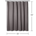 thumbnail image 7 of Microdry Water Repellent Embossed Fabric Shower Curtain Liner Set with 12 Rust-Resistant Chrome Double Roller Hooks, Charcoal, 7 of 7