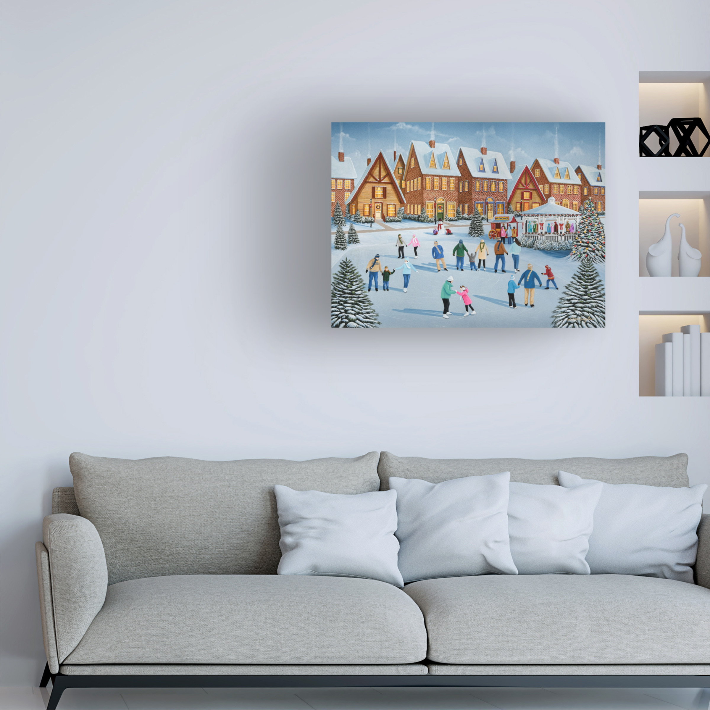 Don Engler 'Holiday Skate' Canvas Art