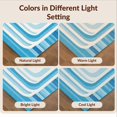 thumbnail image 7 of Design&I 3'x5' Washable Accent Rug Ocean Themed Abstract Tidal Wave Rings Nautical Beachy Theme for Bedroom, Walk-in Closet, Pet Friendly & Non-Slip Built-In Grip, 7 of 7