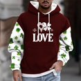 thumbnail image 1 of Sudadera con capucha para hombre, estilo informal, con estampado del Día de San Patricio, con cordón y manga larga, de poliéster., 1 of 5