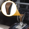 thumbnail image 3 of Unique Bargains 1 Pc Universal Car Shift Knob Cover - Car Knob Gear Protector with Zipper Breathable - Faux Leather Brown, 3 of 7