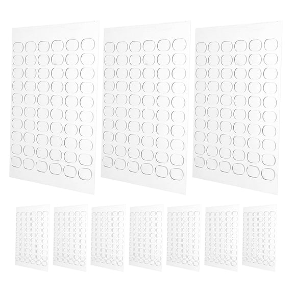 SEWCHICS 600Pcs Oval Clear Double Sided Tape Tabs for Museum Office and Home Use