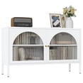 thumbnail image 5 of Metal Storage Cabinet,2 Door Accent Cabinet,TV Stand with Doors and Adjustable Shelf,Metal Locker,Sideboard Buffet Cabinet&Bookshelf&Cupboard for Home,Office,Living Room, 5 of 8