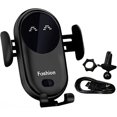 thumbnail image 1 of Wireless Induction Car Charger With Auto Clamping 360 Swivel Clip For Iphone Samsung Huawei Lg All Devices (black), 1 of 5