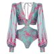 thumbnail image 1 of Gibobby Trajes de Baño Mujer Completos Bikini de manga larga con estampado de mujer Traje de baño sexy Traje de baño grande para mujer(Azul,XL), 1 of 3