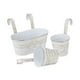 thumbnail image 3 of 3 macetas colgantes con riel y ganchos desmontables, orificio de drenaje para el hogar. Blanco, 3 of 8