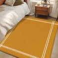 thumbnail image 4 of Pure Turmeric Area Rug 4x6 FT, Non Slip Kids Room Carpet, Simple Solid Color Washable Soft Floor Carpet Non-Shedding Throw Rug for Dorm Kitchen Study Room Home Office Bedside, 4 of 9