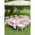 thumbnail image 4 of Outdoor Tablecloth with Umbrella Hole for Patio/Picnic/Party/Camping, Spring Flowers Waterproof Table Cloth Rectangle Table Cover Washable, Watercolor Pink Orange Floral Romantic Rustic (54"x 80"), 4 of 8