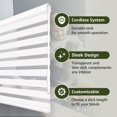 thumbnail image 3 of FOIRESOFT Standard - Safe Cordless Control Stick Zebra Roller Blinds for Windows[Basic, White, W30 x H64 Inch(76W x 163H cm)], Custom Sizes Up to 295cm, Sheer Light Filtering for Day and Night, 3 of 6