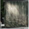 thumbnail image 4 of Ambesonne Brown Shower Curtain, Nostalgic Dark Forest, 69"Wx84"L, Brown, 4 of 5