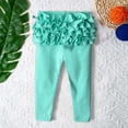 thumbnail image 2 of TBWNWG Girls Stretch Pants With Lace Trim Soft Pure Color Leggings for Toddler Comfortable Everyday Wear,Sizes 4-5 Years, 2 of 5