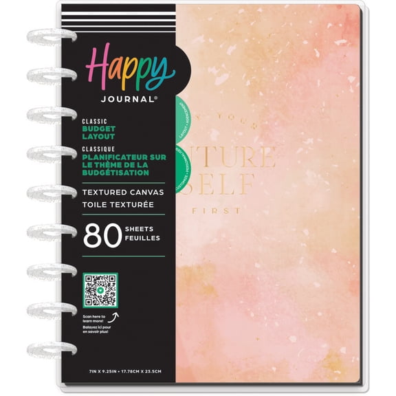 Happy Planner Disc Bound Guided Journal-Textured Canvas Budget