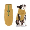 thumbnail image 1 of Gooby Half Zip Up Fleece Vest - Sand, Large, 1 of 3